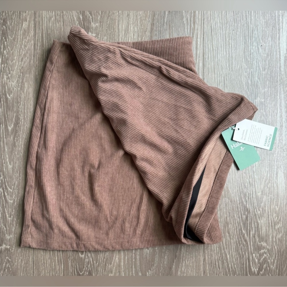 High Waisted Invisible Zipper 2-in-1 A Line Mini Corduroy Casual Skirt - Picture 8 of 14